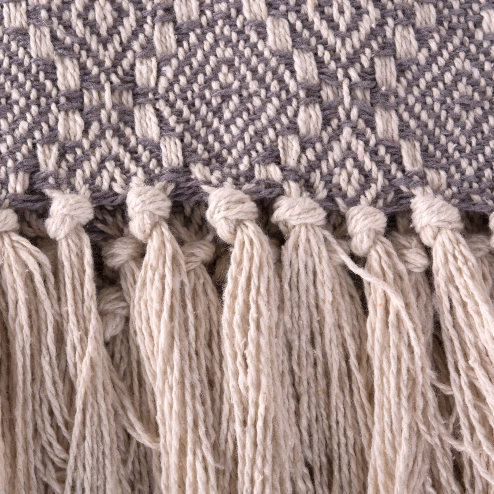 DII® Gray Diamond Stitch Throw